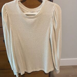 Loft shimmer gold top